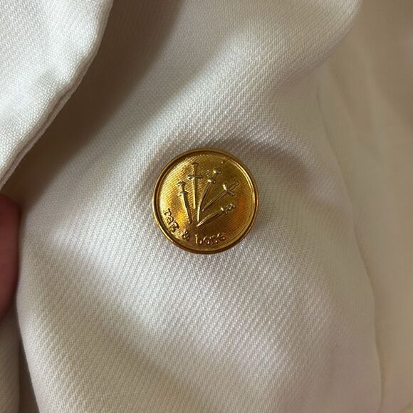 RAG & BONE Women's Natural Preston Double-breasted Wool-blend Crepe Blazer sz 10 - Picture 6 of 11